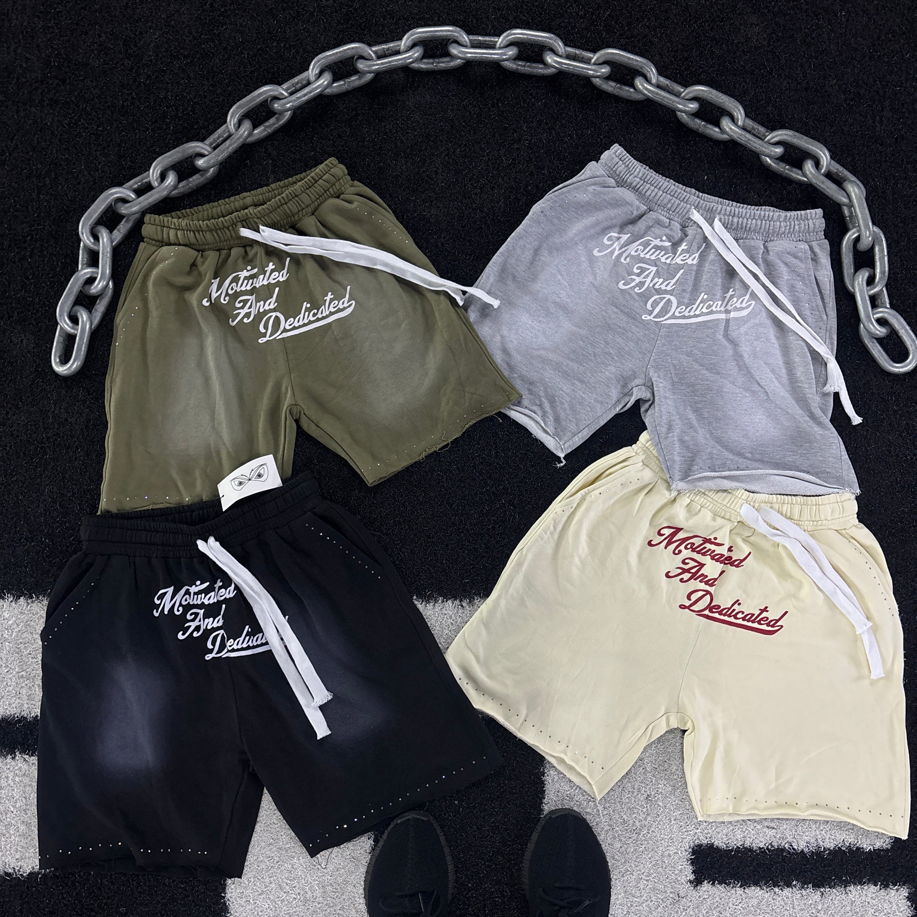 Rhinestone Sweat shorts